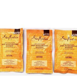 3 packs - Shea Moisture Raw Shea Butter Moisture Recovery Treatment Masque 2 oz